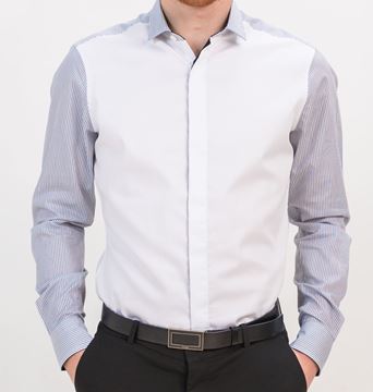 Picture of Striped collar & sleeves shirt