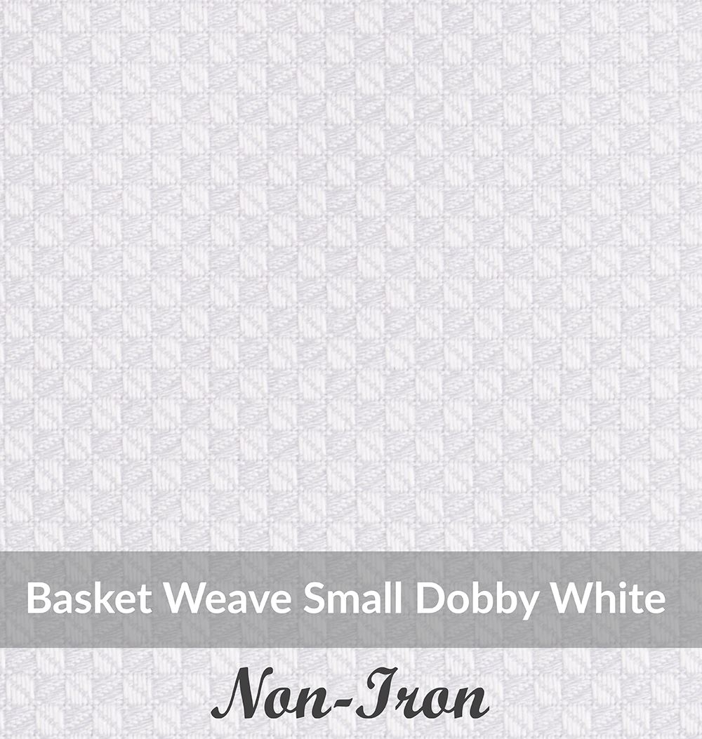 SFEN3090, Medium Weight, White,Non Iron Basket Weave Dobby