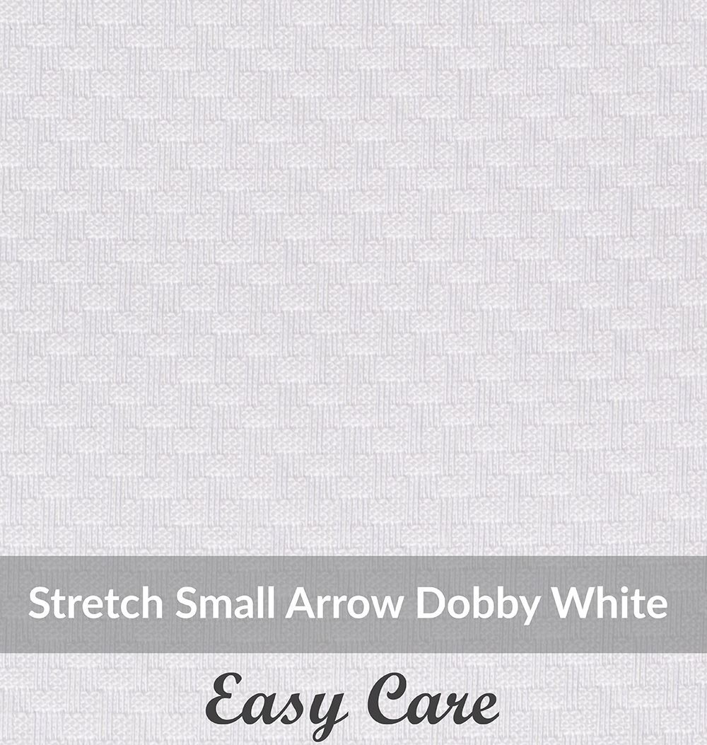 SFEH3100, Light Weight, White,Easy Care Stretch Small Arrow Dobby