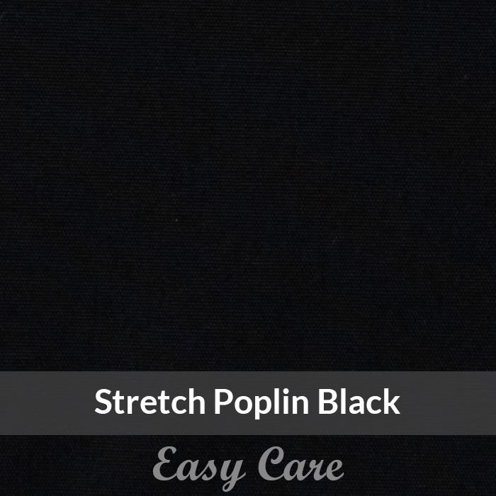 SPEH2018- Light Weight, Black Easy Care Stretch Poplin, Soft Touch