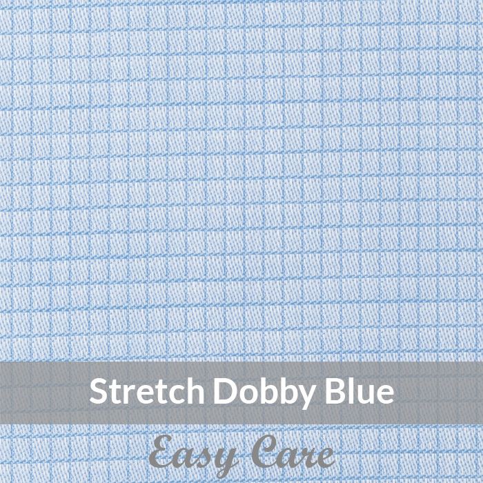 SFEH3080 – Light Weight , Blue/White Fine Stretch Check Dobby