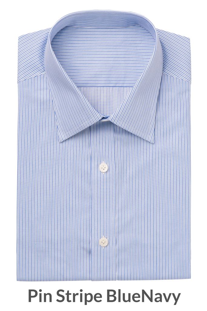 ST6080 – Light Weight, Blue/Navy Fine Cotton Pin Stripe