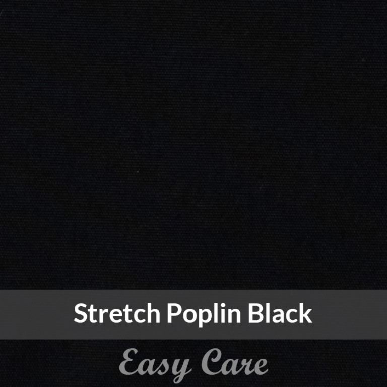 SPEH2018- Light Weight, Black Easy Care Stretch Poplin, Soft Touch