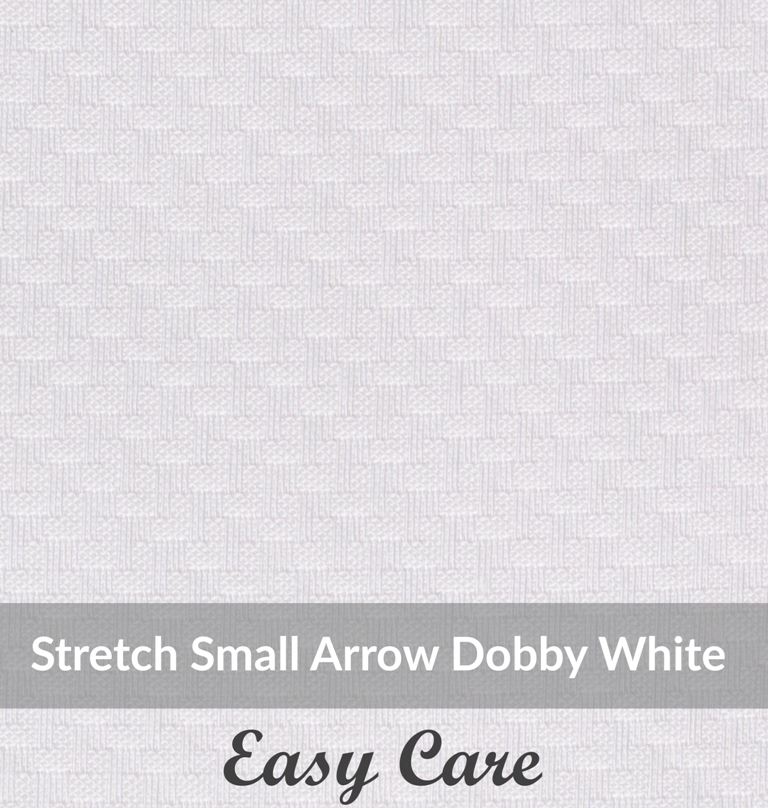 SFEH-3100, Light Weight, White,Easy Care Stretch Small Arrow Dobby