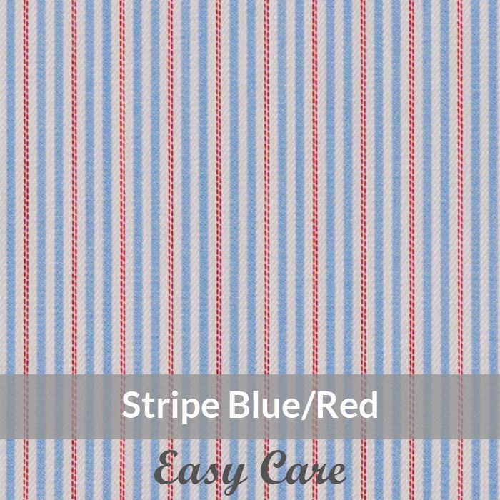 STE6075 – Light Weight, Blue/Red/white Easy Care Small Stripe, Soft Touch